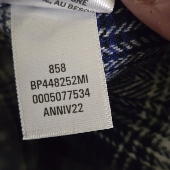 Banana Republic Boyfriend Oversized Plaid Shirt 2022 Blue Plaid Size S - Picture 12 of 13